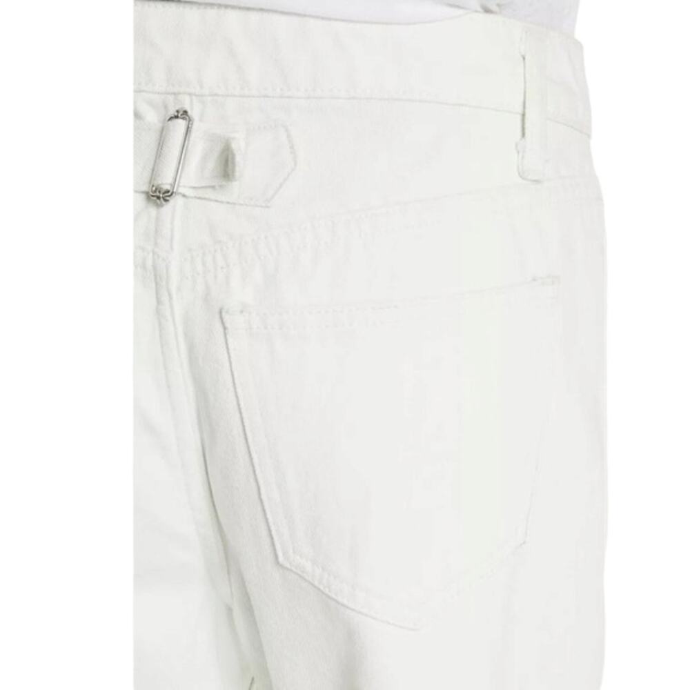 A.L.C. Montag cropped wide straight leg twill jeans in almost white Size 14 NEW - Picture 6 of 11